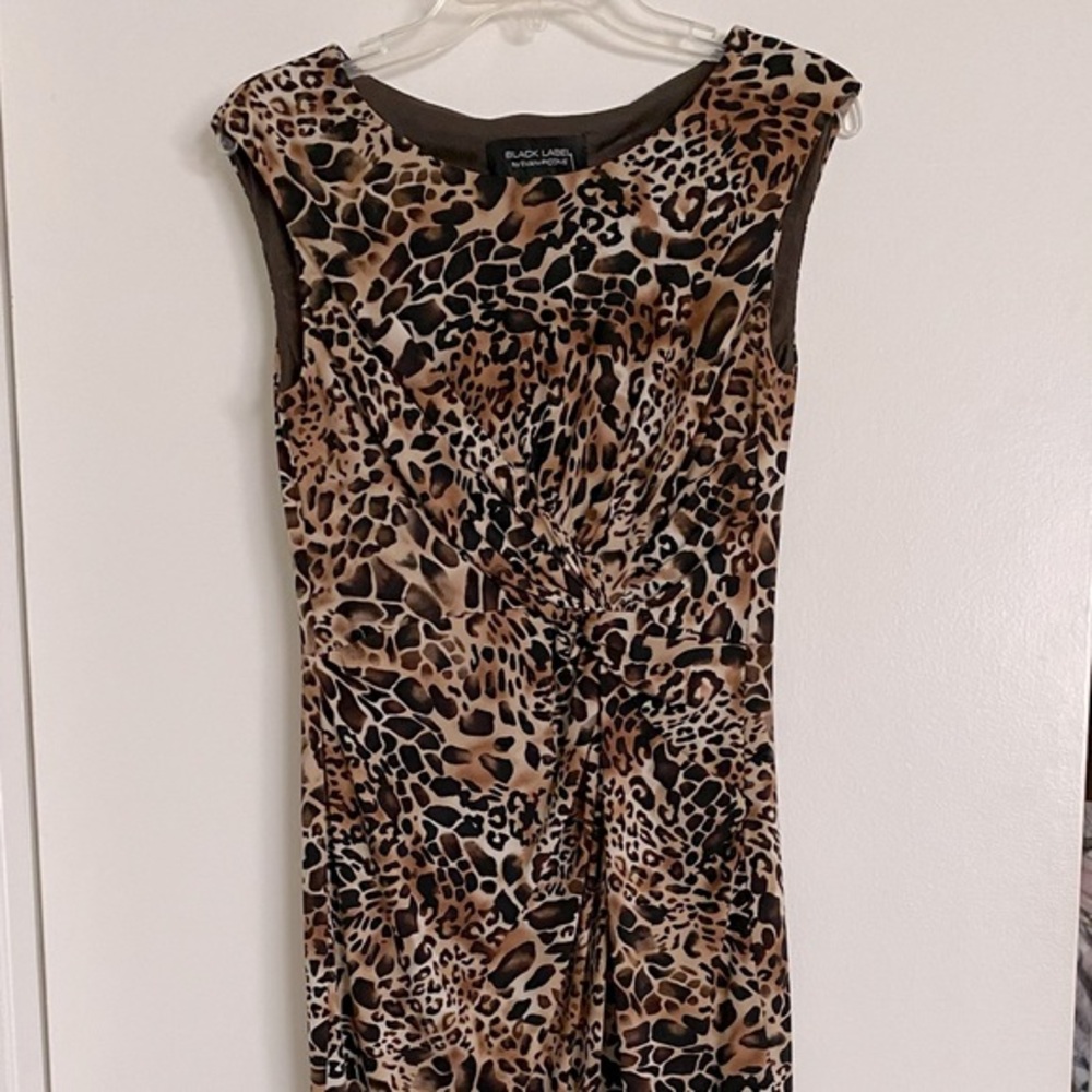 Evan Picone NWT black label animal print dress cheetah 6